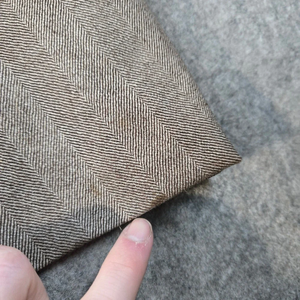 Ermenegildo Zegna‎ Blazer Mens 44 Brown Herringbone Wool Sport Coat Italy